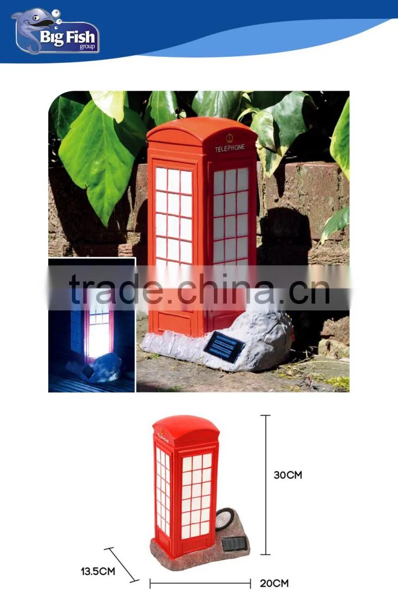 Solar Powered Large Telephone Box Light