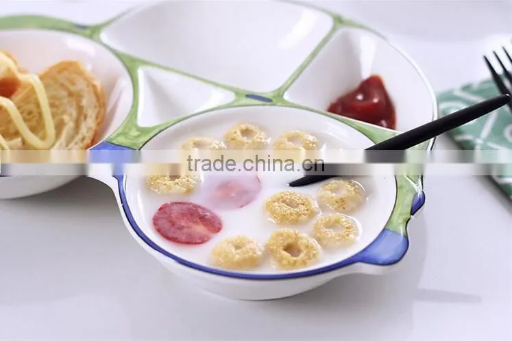 9inch Car shape ceramic plate children ceramic plate kids funny ceramic plate