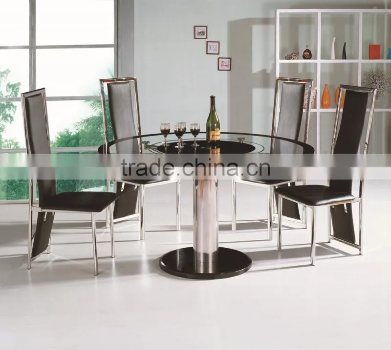 TH633 Modern design tempered glass top dining table