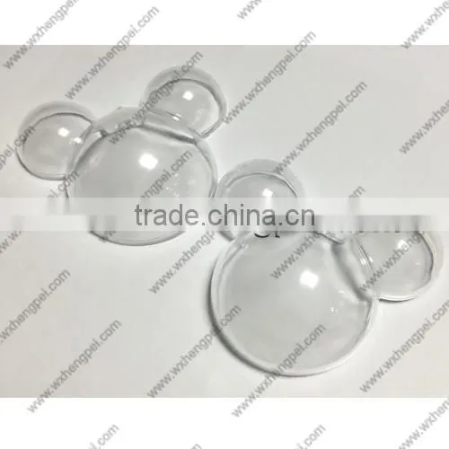 Cleverish portable cute transparent mickey plastic storage jewelry wedding box kit