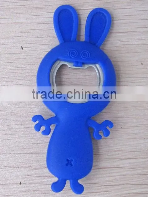 rabbit design silicone beer bottle opener