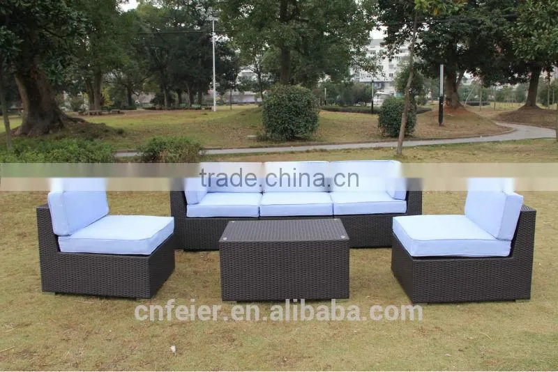 morden style wood plastic composite outdoor furniture sofa set