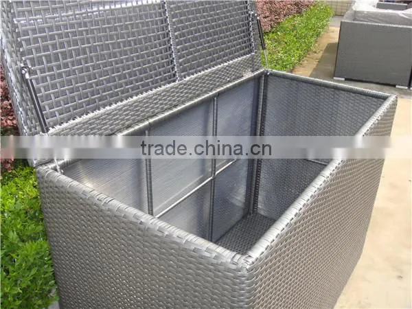 2015 large size outdoor rattan storage box