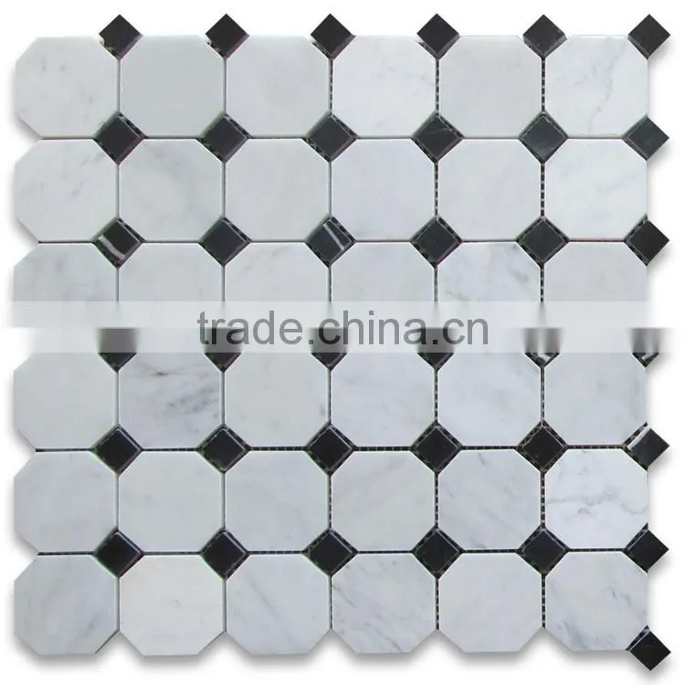MM-CV320 Beautiful house design natural stone marble octagon mosaic tile