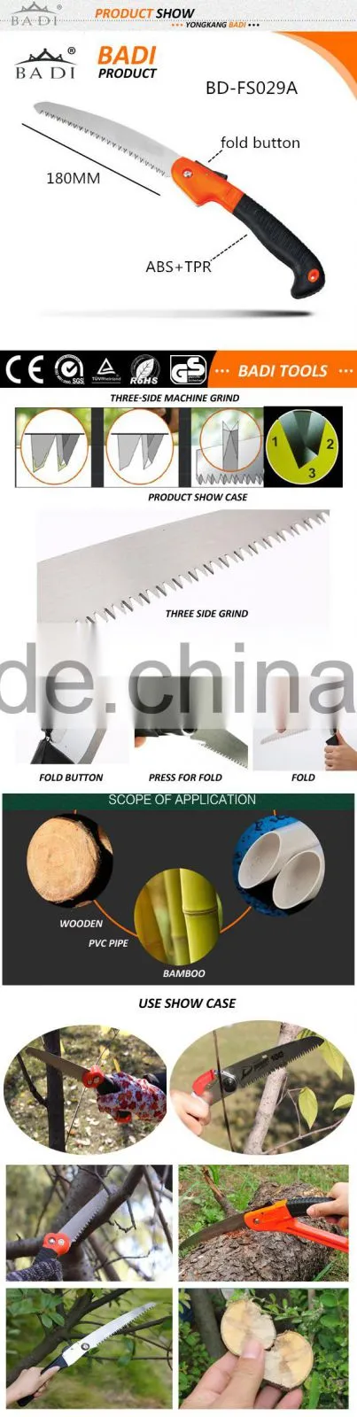 cheap good quality pruning folding cutting saw