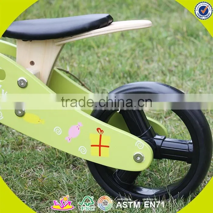 2017 New design wooden balance bike toy children wooden balance bike toy baby wooden balance bike toy W16C098