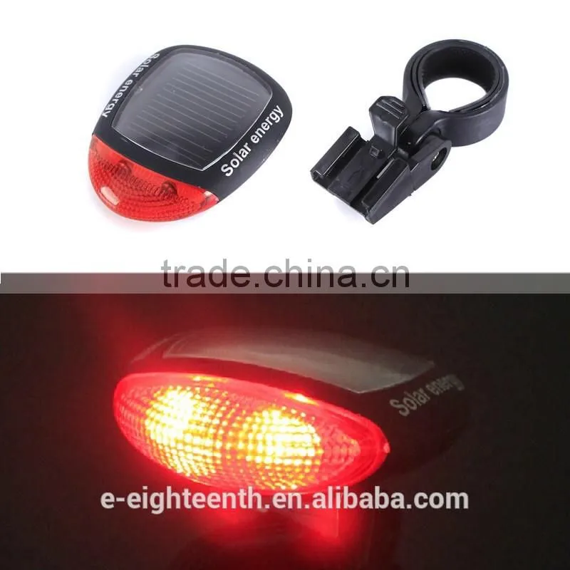 2016 New hot Bicycle Bike Cycling Solar Energy Strobe Flash LED Rear Tail Safety Light Lamp