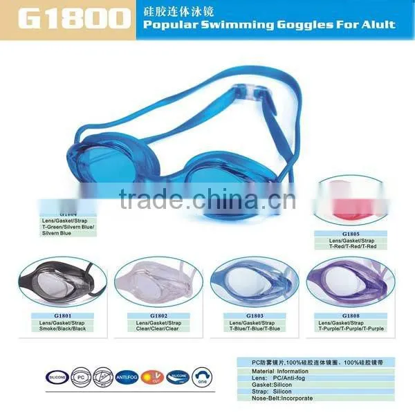 Non-fog Swimming Goggles Custom Adult Racing Swim Glasses