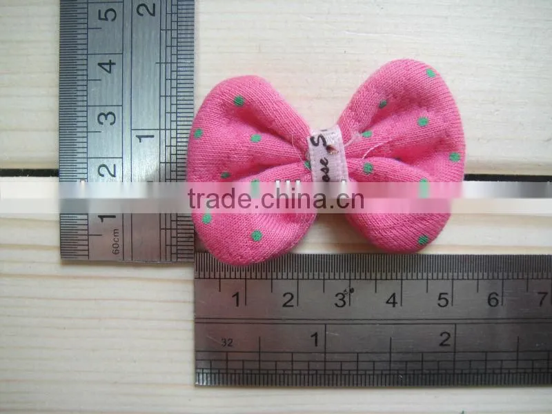 CF0573 Fashion boutique polka dot pink fabric pretty hair bow for baby