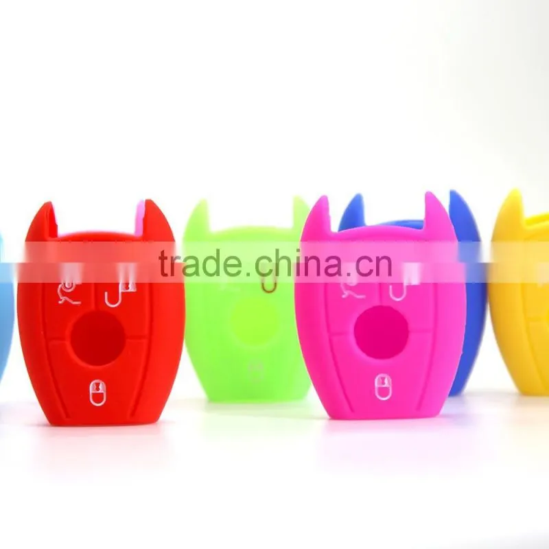 Super quality car key case manufacturer silicone car key covers for Mercedes Benz