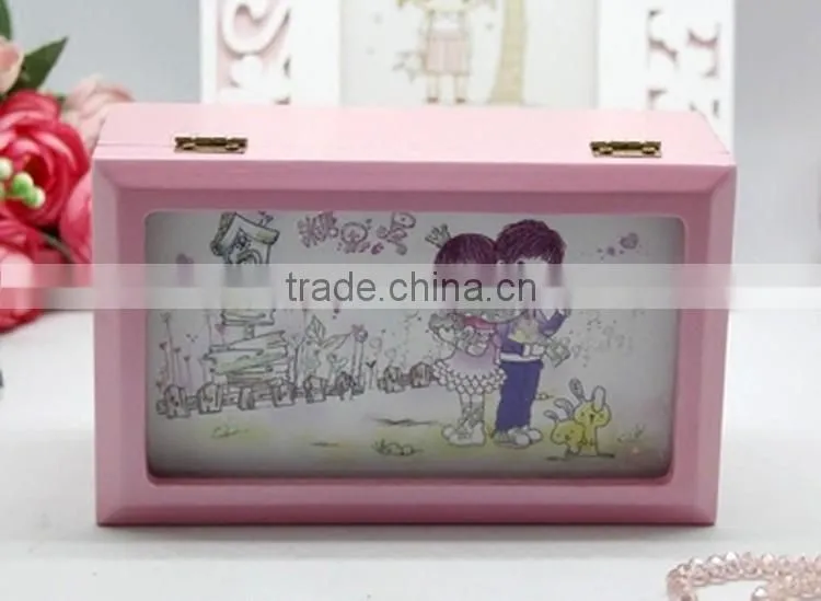 Popular cute beautiful wood jewellery box