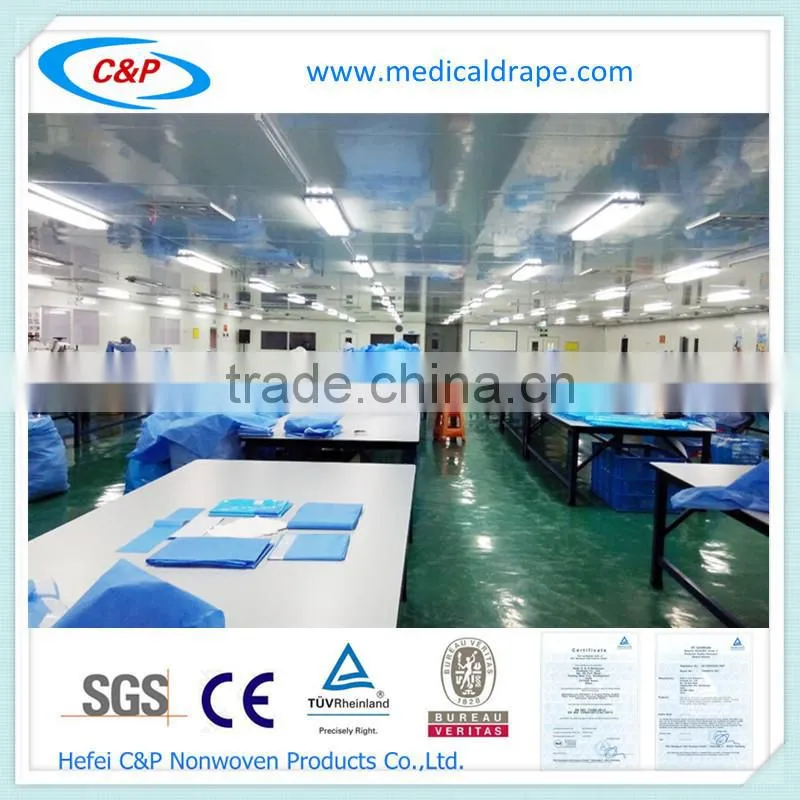 Disposable Sterile Blue SMS Nonwoven Standard Surgical Gown/Reinforced Surgical Gown