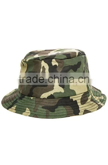 Woven label Camo Cotton Custom Printed Sublimation Bucket Hat