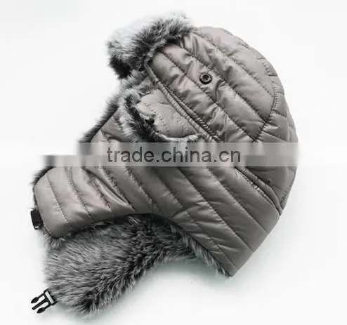 Waterproof cheap trapper hat woman winter fake fur trapper hat