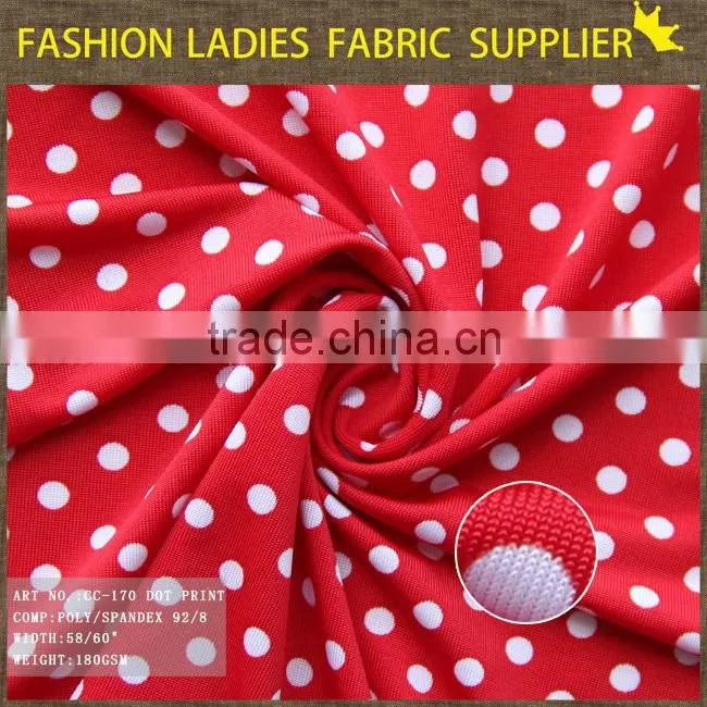 hot sales summer dot print fabric wholesale poly spadenx print fabric of shaoxing textile