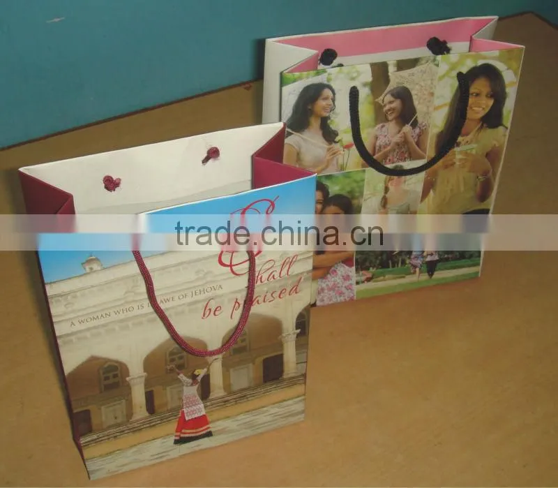 Paper Promotion Shopping Bags with Glossy / Matte Finish