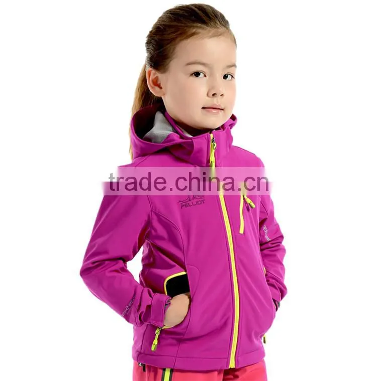 High Performance Breathable And Waterproof Children Winter Softshell Jacket