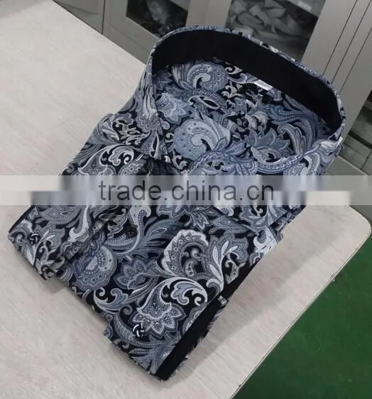 100% cotton material new pattern printing custom Hawaiian shirts for men 2017