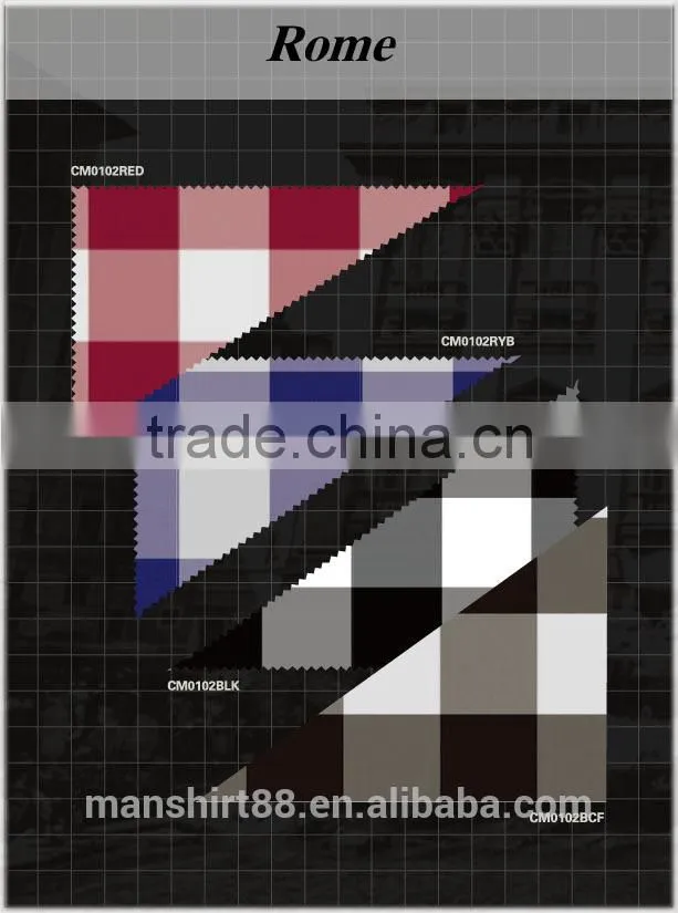 latest new fashion design big checked men dress shirt