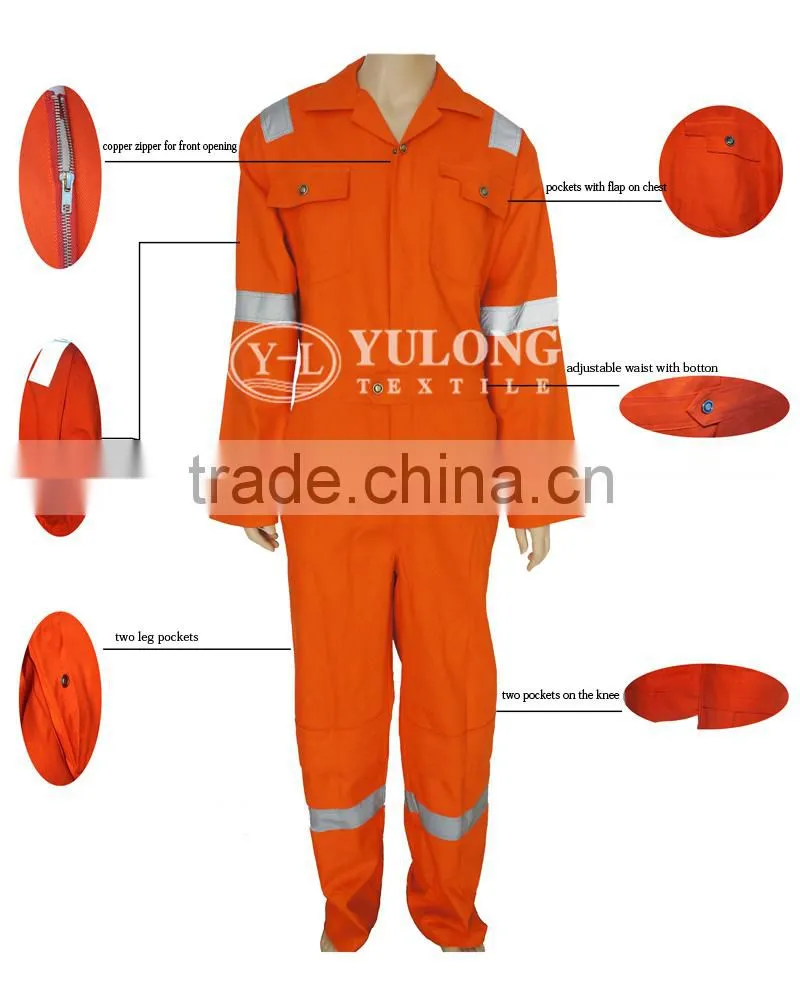 EN20471 poly/cotton permanent high visibility & waterproof garment used roadway
