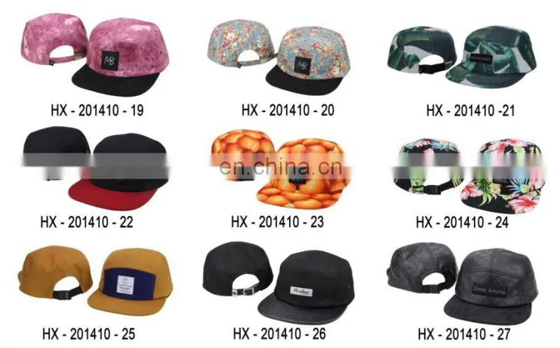 Hign quality print 5 panel hat custom hats manufactures