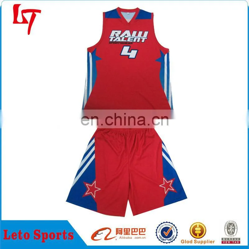 Reversible Basketball Kits custom sublimation basketball jerseys/warm up layer base t shirts & shorts 100% polyester