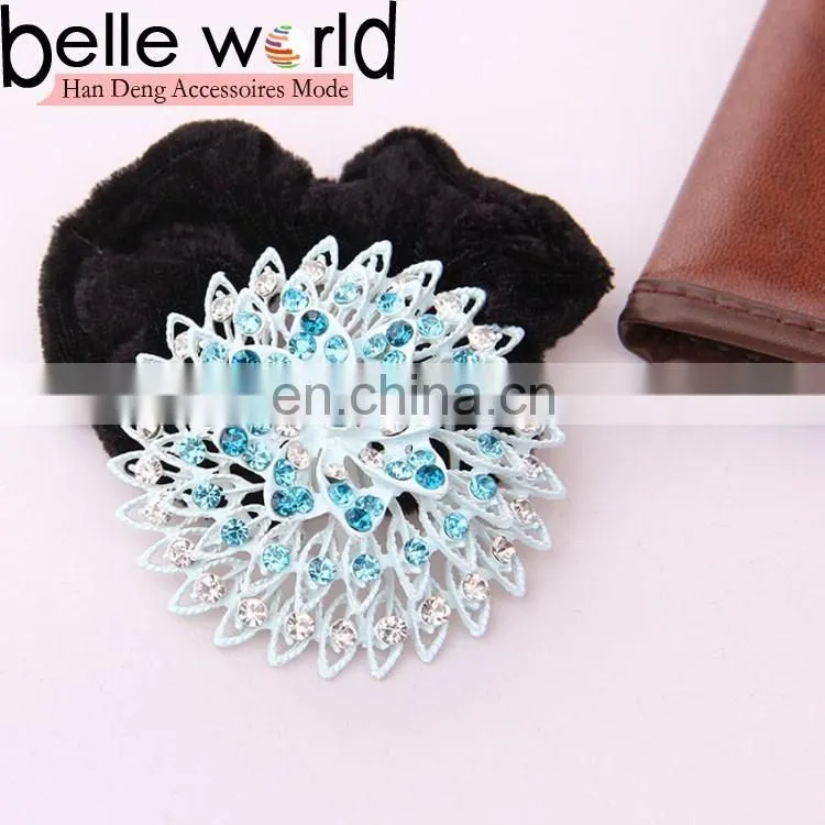 Grace Ladies Flower Crystal Rhinestone Ponytail Holder