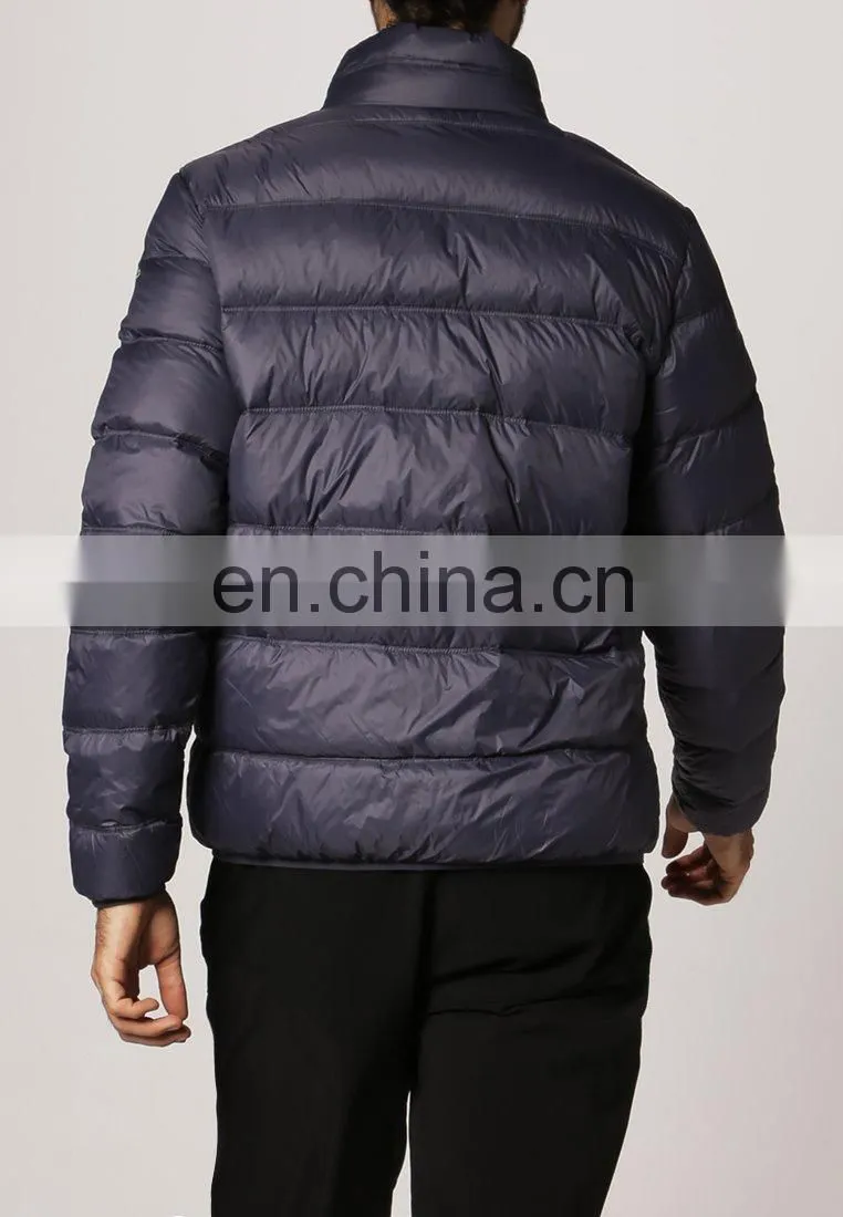 men shiny 100% polyester down jacket