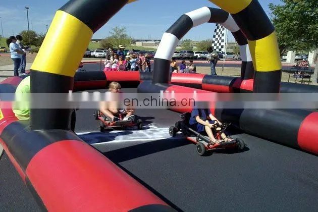 Mini kids RC Car go kart racing sport game inflatable race track