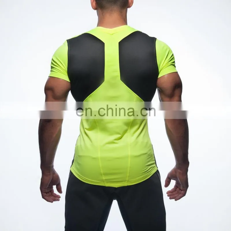 Yihao Trade assurance Men's Gym Short sleeve Muscle fitness bodybuilding t-shirt