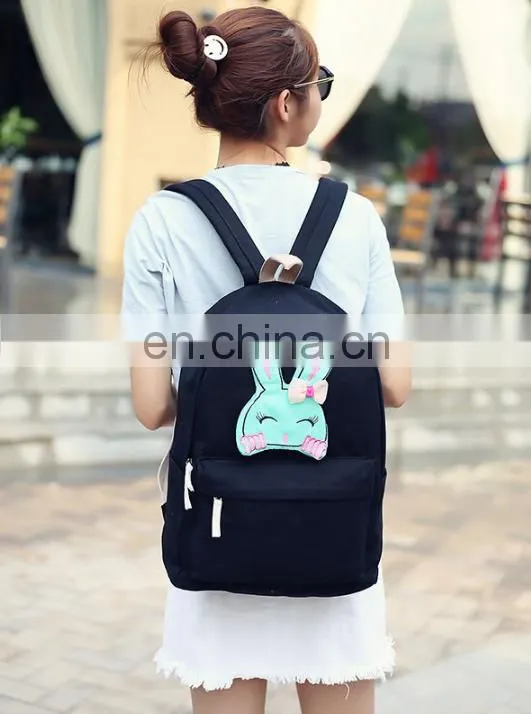 Hot sale canvas backpack with tote bag in stock