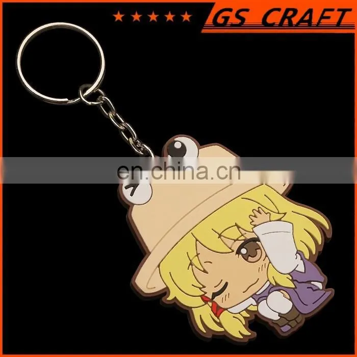 Customized soft rubber keychain/popular keychain