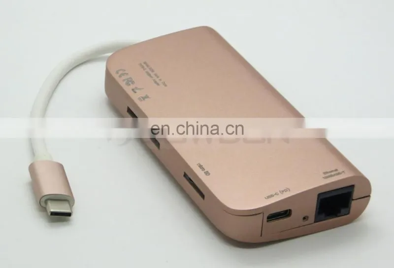 USB C Hub 8 in 1 Multi Port Adapter Type C Combo Hub for Macbook pro