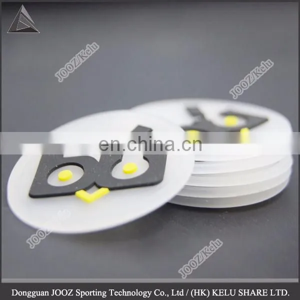 custom rubber silicone patch logo print transparent sticker