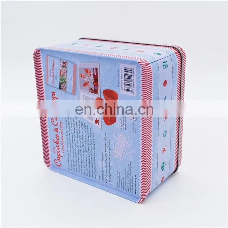 High quality custom printed square coffee tin can packaging