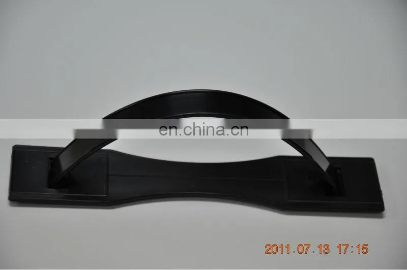 Hard plastic handle for packaging carton