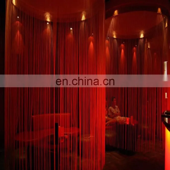 Red romantic restaurant partition string curtain