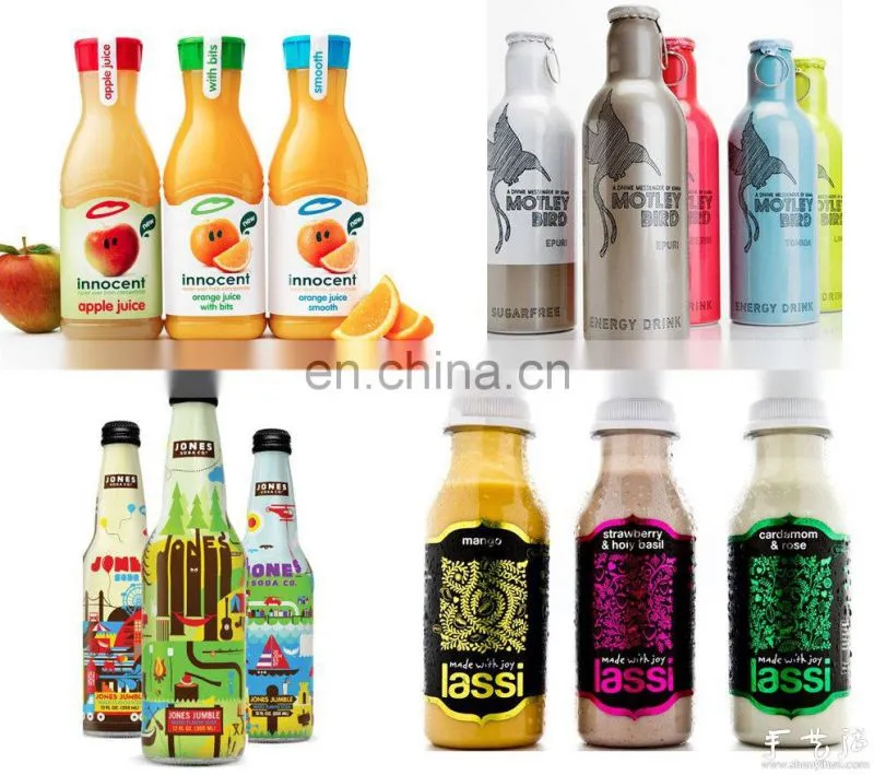 automatic beverage bottle label machine bottle mouth sealing shrink machine