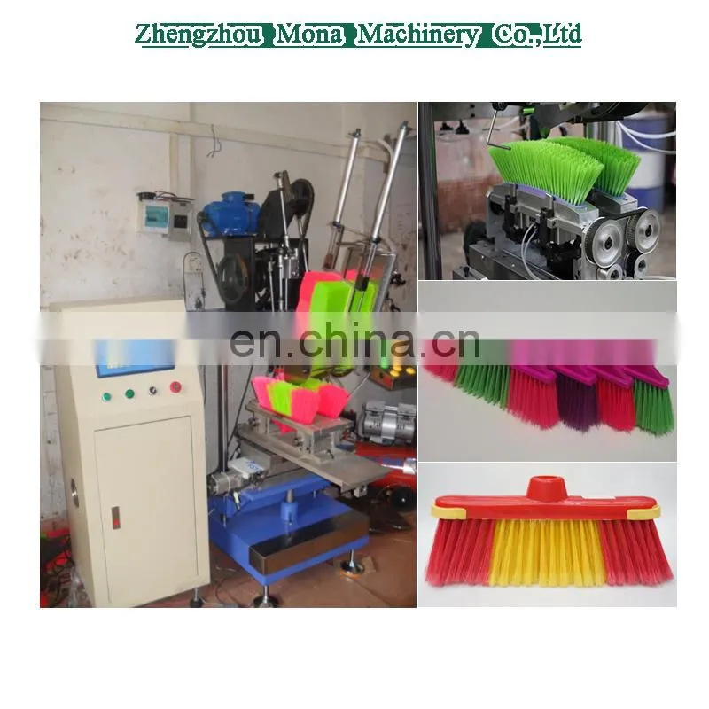 CNC high speed 3 drilling and 2 tufting broom machine