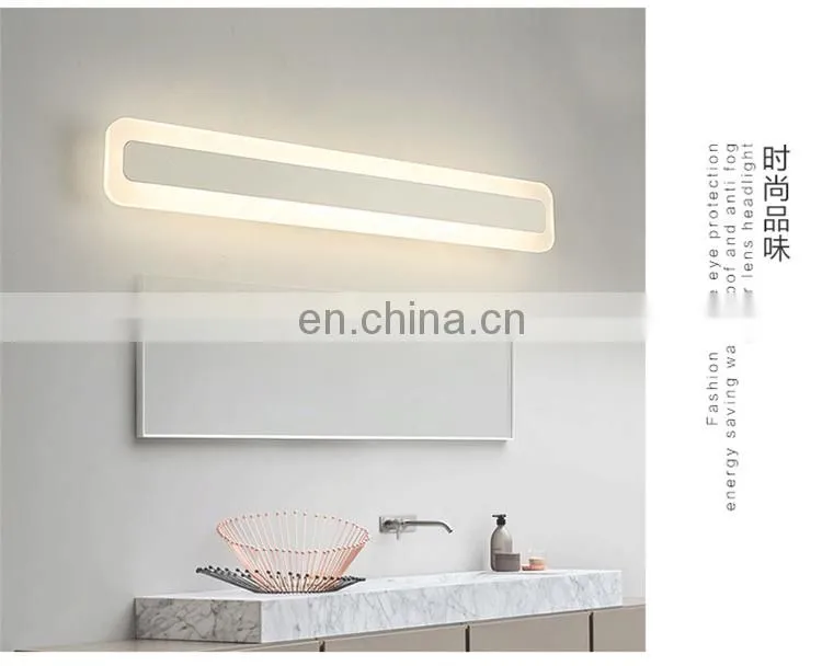 Simple design waterproof and anti-fog mirror light for bathroom hotell