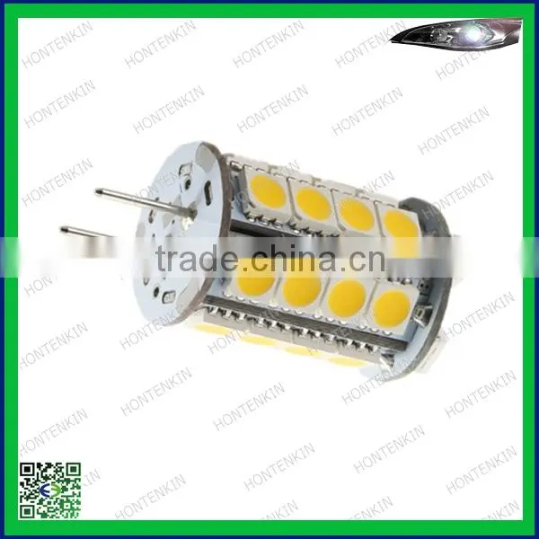 Bi-pin G4 Tower Type 30 LEDs SMD 5050 LED Bulbs Warm White 12V DC
