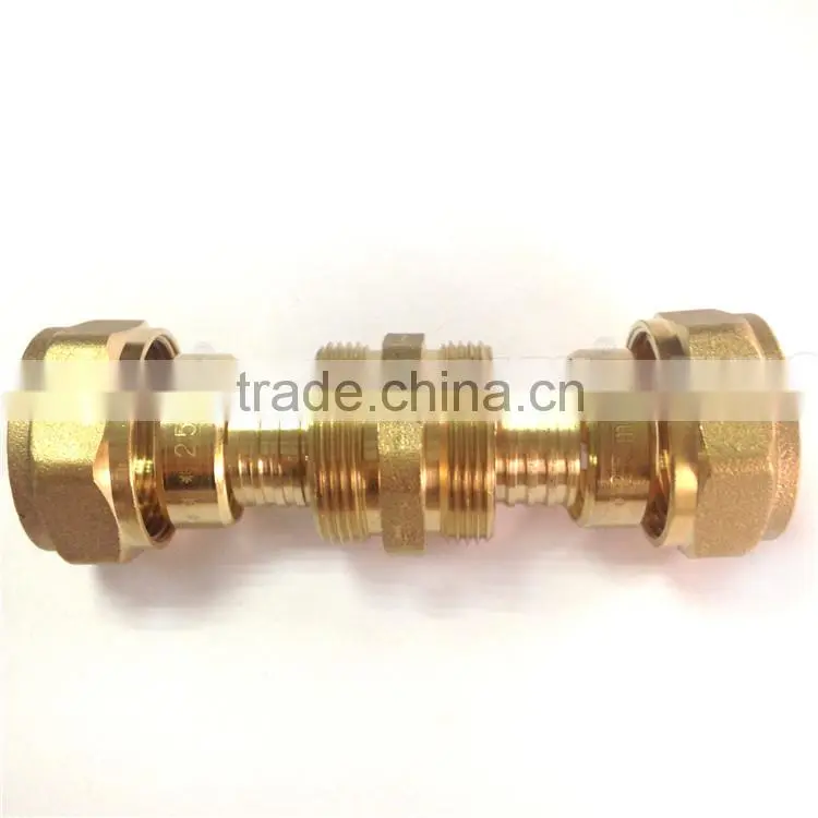 Lead free BSP NPT 110 series brass union male female equal screw fitting for water pex pipes