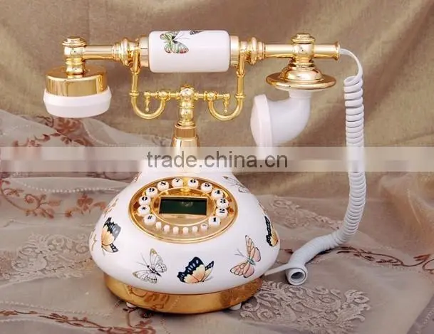 China rose beautiful antique telephone