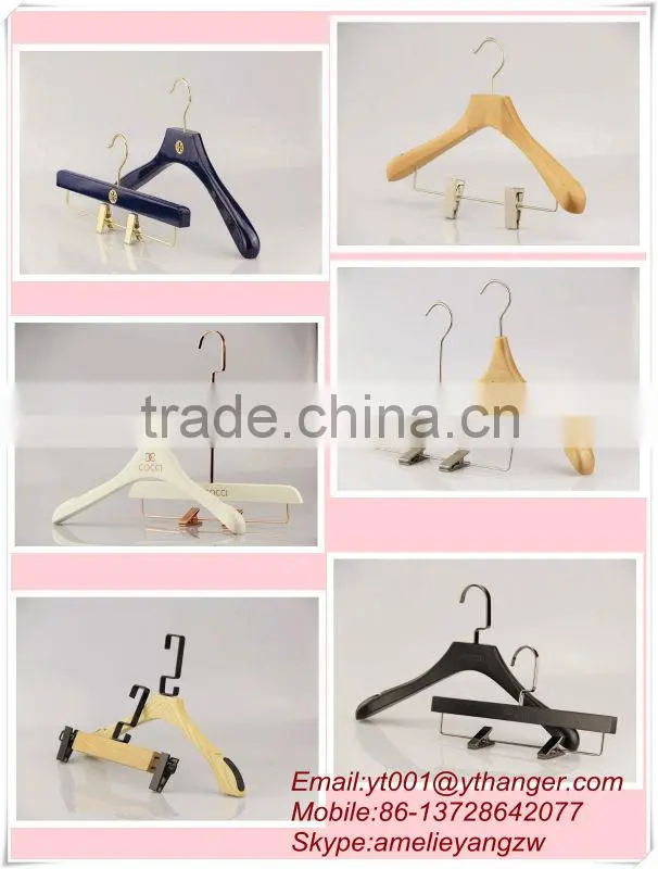 soft finish White plastic clothing hanger sets for top and bottom clothes