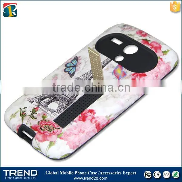 china supplier hybrid combo kickstand phone case for moto G2