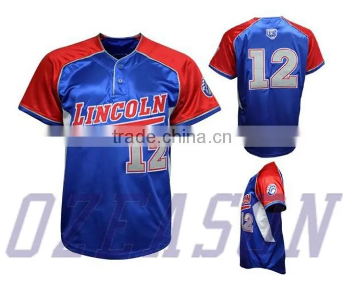 fashionable baseball jersey embroidered pattern and logo t-shirts for men/women training