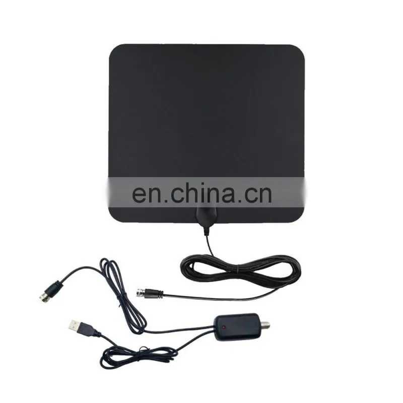 50 Miles Amplified HDTV Digital Indoor UHF Antenna with Coax Cable
