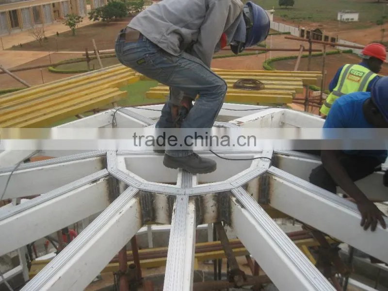 Solid space frame steel structure canopy roof