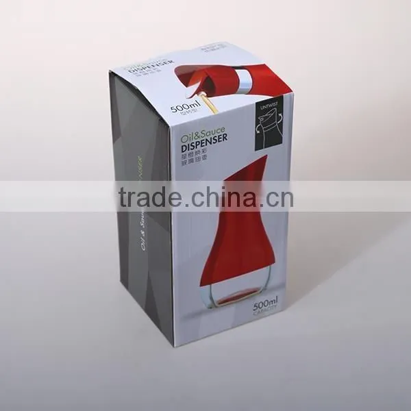 500ml fashion design glass measuring oil bottle