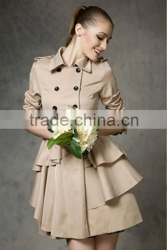 New arrival 2013 latest design fashion women wind coat